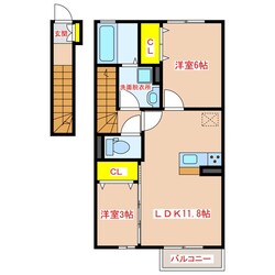 セレーネ中郷の物件間取画像